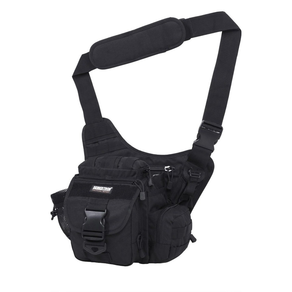 Seibertron Tactical Series Shoulder Conceal Carry Satchel Black Range Hiking
